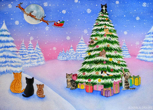 Christmas Kittens Print
