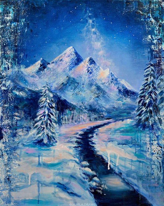 Snowy Mountains Print