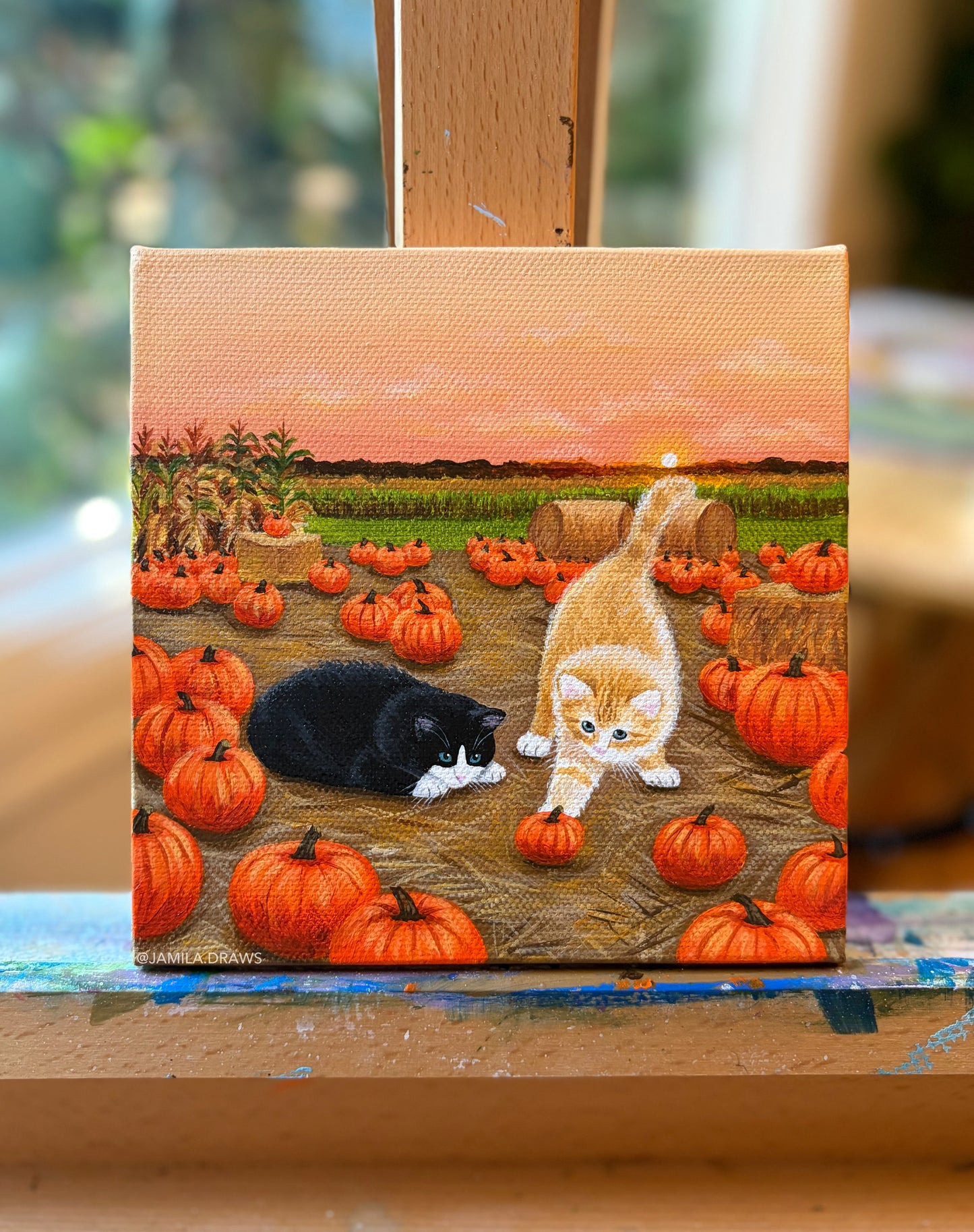 Pumpkin Kittens | Original Painting