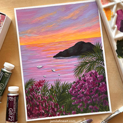 Tropical Dreams | Gouache on paper