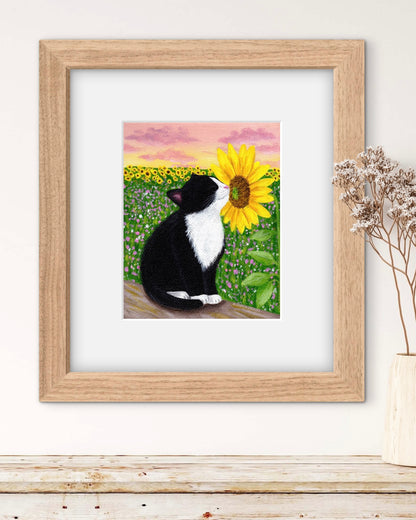 Sunflower Kitten Print