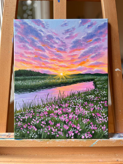Sunset Meadow | Acrylic on canvas