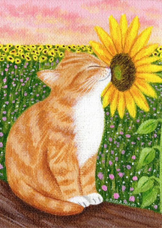 Orange Tabby Kitten Print