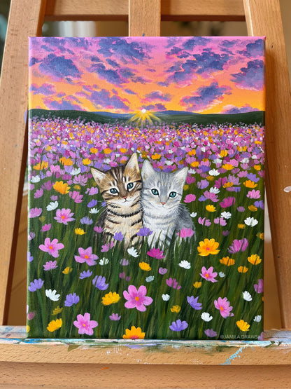Spring Kittens | Acrylic on canvas