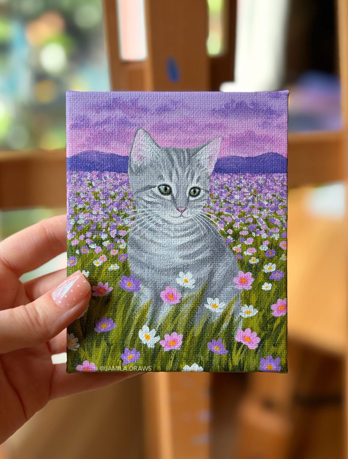 Gray Tabby Kitten | Original Painting