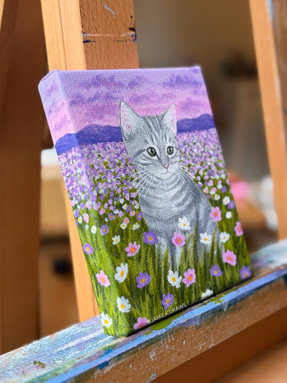 Gray Tabby Kitten | Original Painting