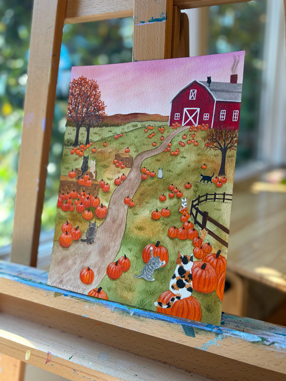 Pumpkin Patch Kittens | Original Painting