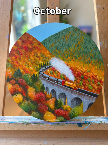 Autumn Train | Acrylic on canvas