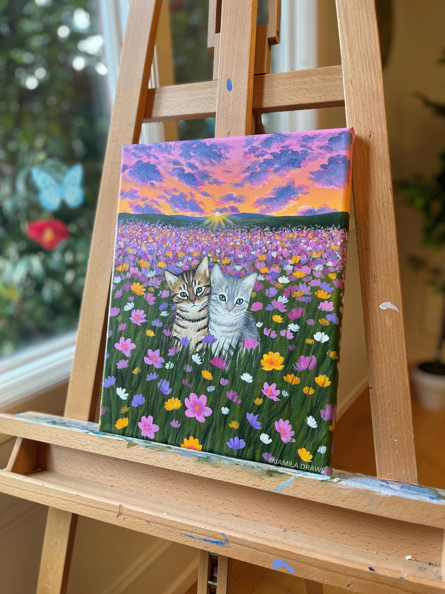 Spring Kittens | Acrylic on canvas