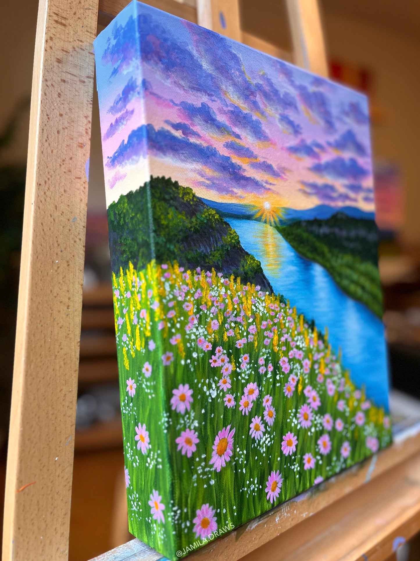 Sunset Horizon | Acrylic on boxed canvas