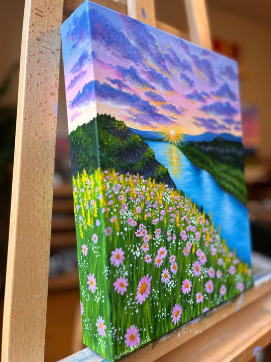 Sunset Horizon | Acrylic on boxed canvas
