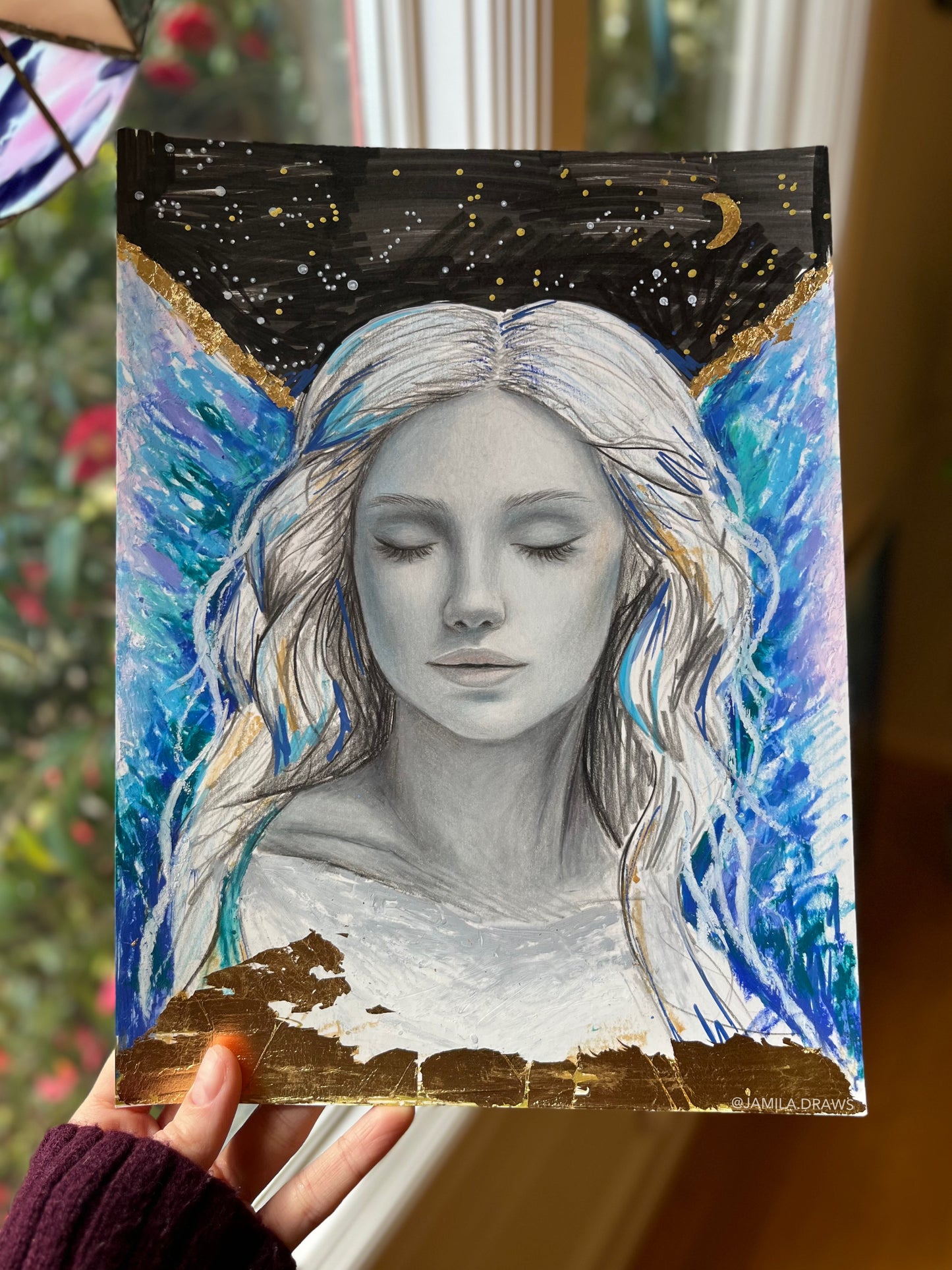 Angel Dreams | Mixed media on paper
