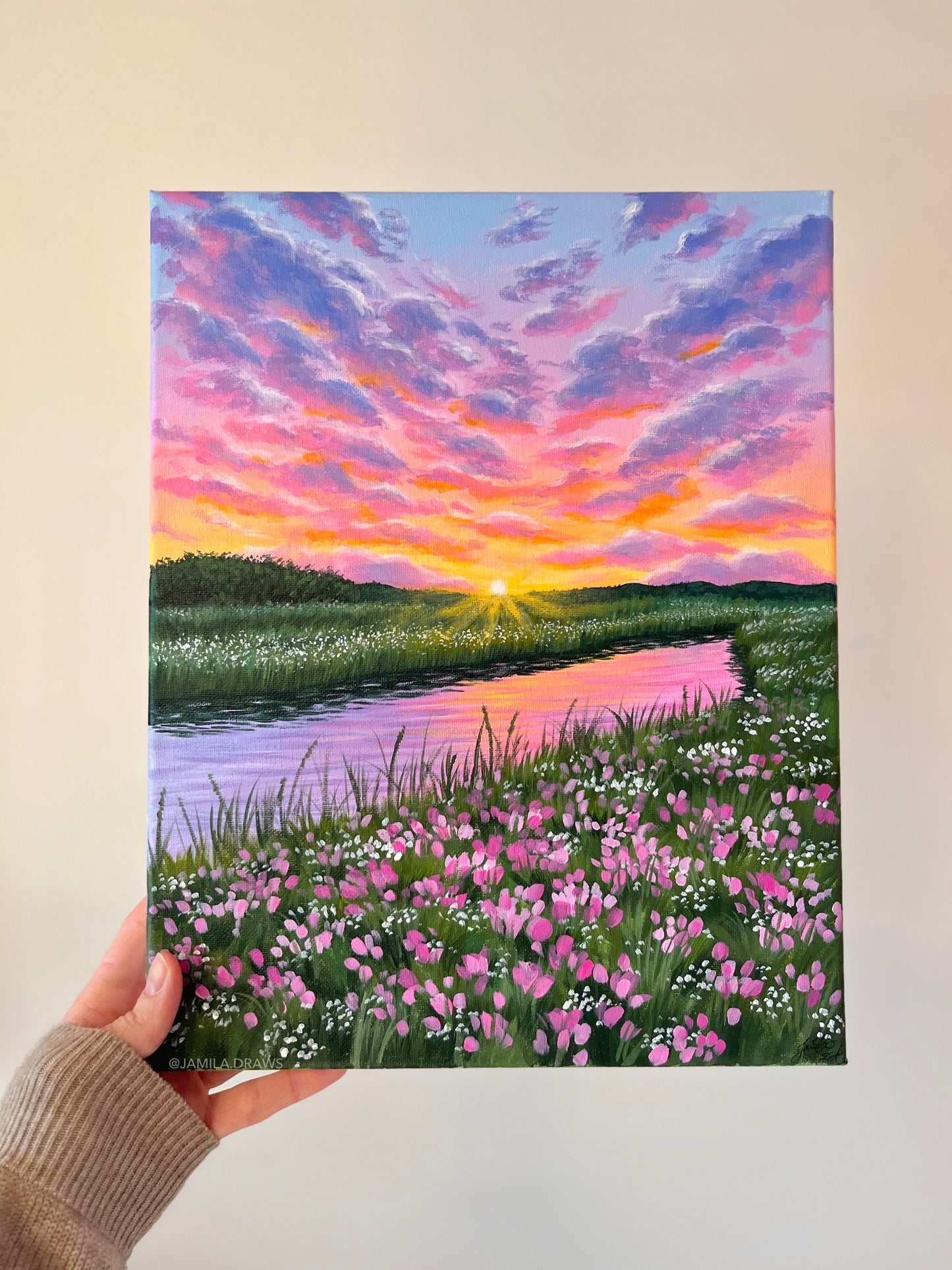 Sunset Meadow | Acrylic on canvas