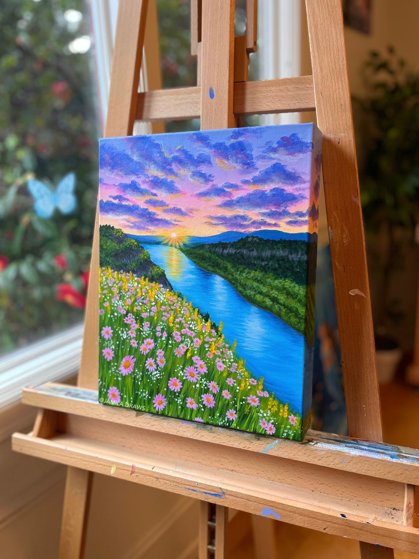 Sunset Horizon | Acrylic on boxed canvas