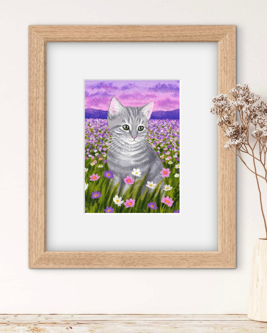 Gray Tabby Kitten Print