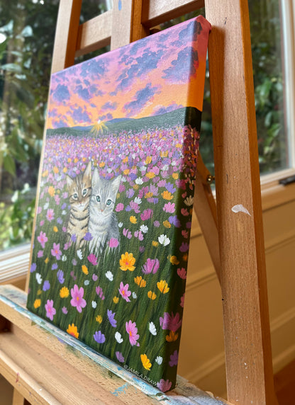 Spring Kittens | Acrylic on canvas