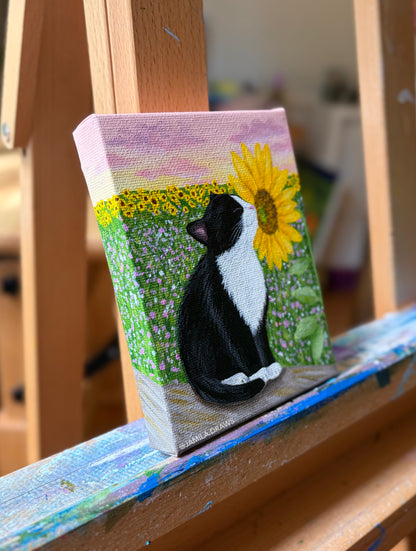 Sunflower Kitten | Original Painting