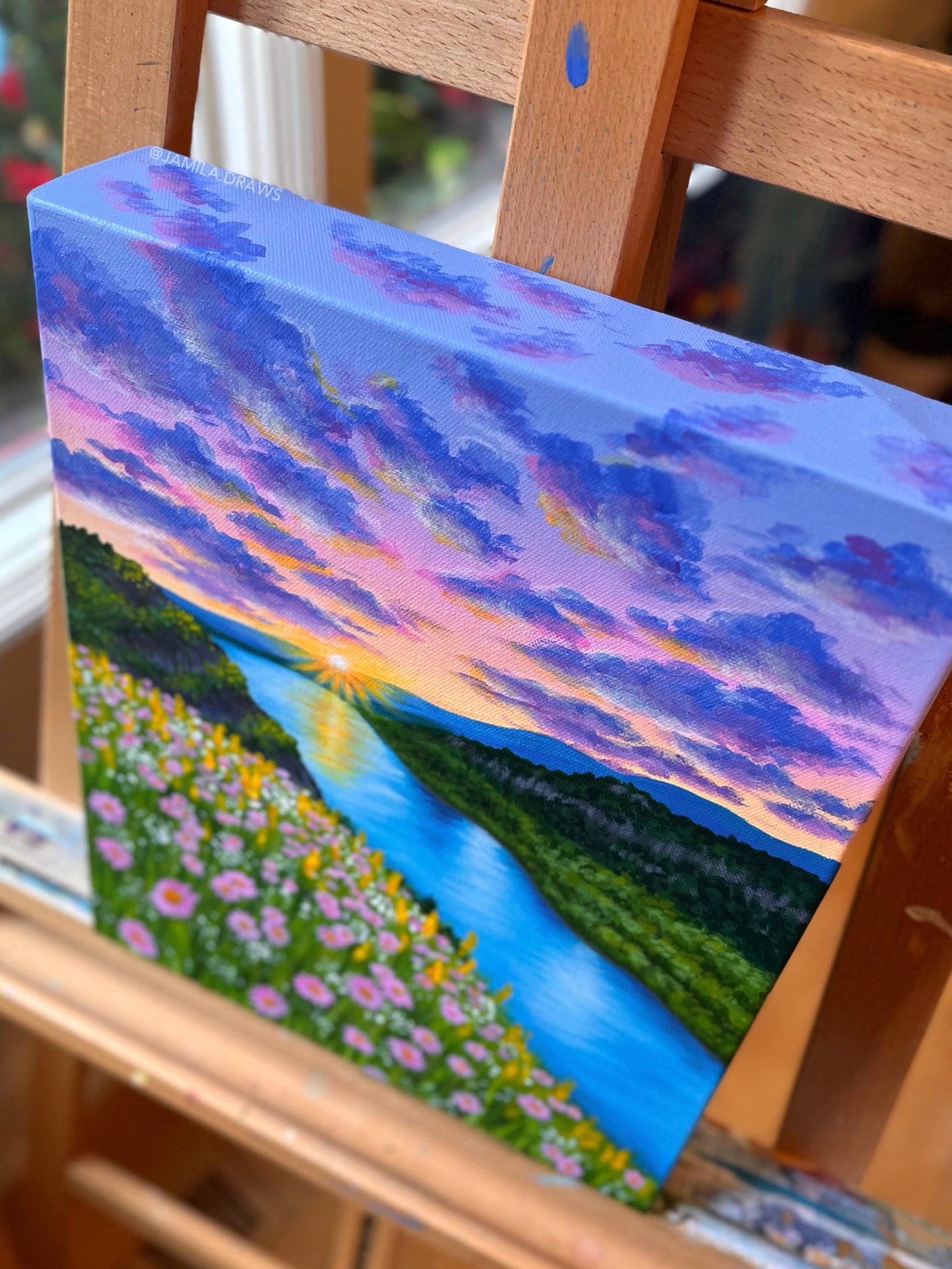 Sunset Horizon | Acrylic on boxed canvas