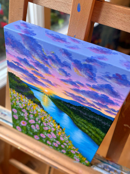 Sunset Horizon | Acrylic on boxed canvas