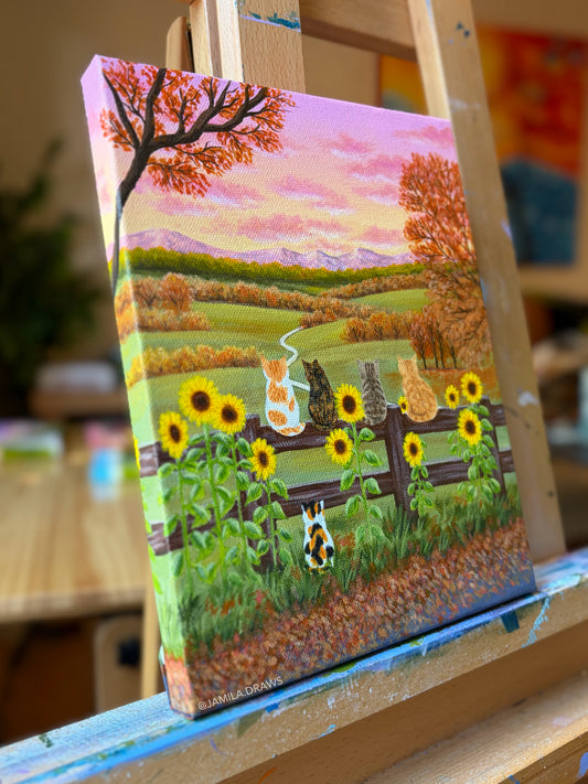 Autumn Kittens | Original Painting