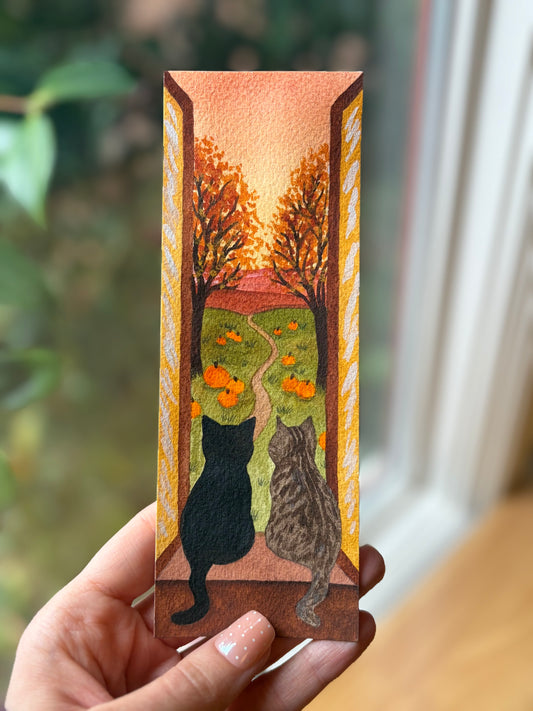 Cozy Cats Bookmark | Original Painting