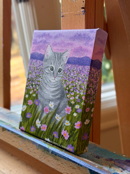 Gray Tabby Kitten | Original Painting