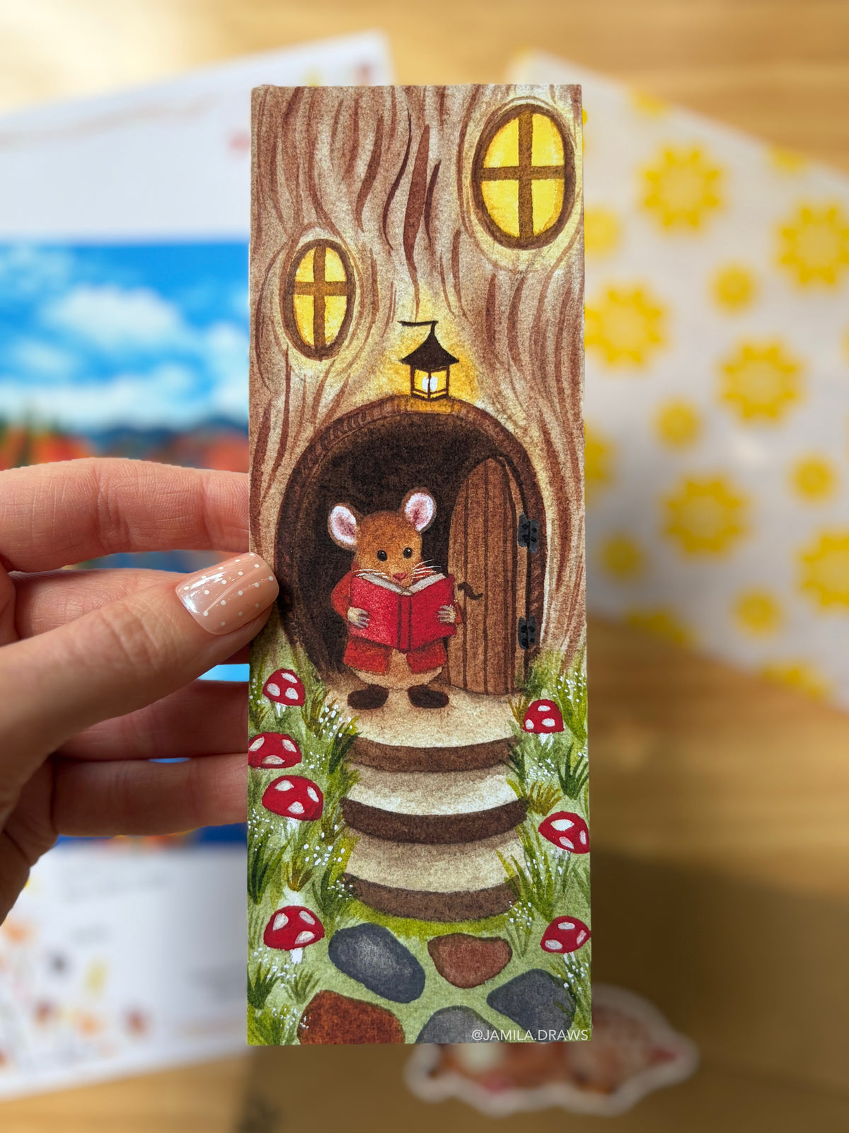 Cozy Mouse Bookmark