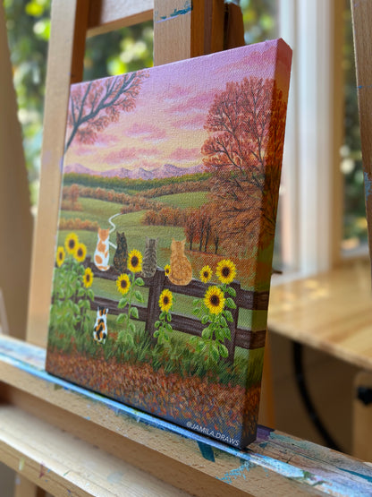 Autumn Kittens | Original Painting