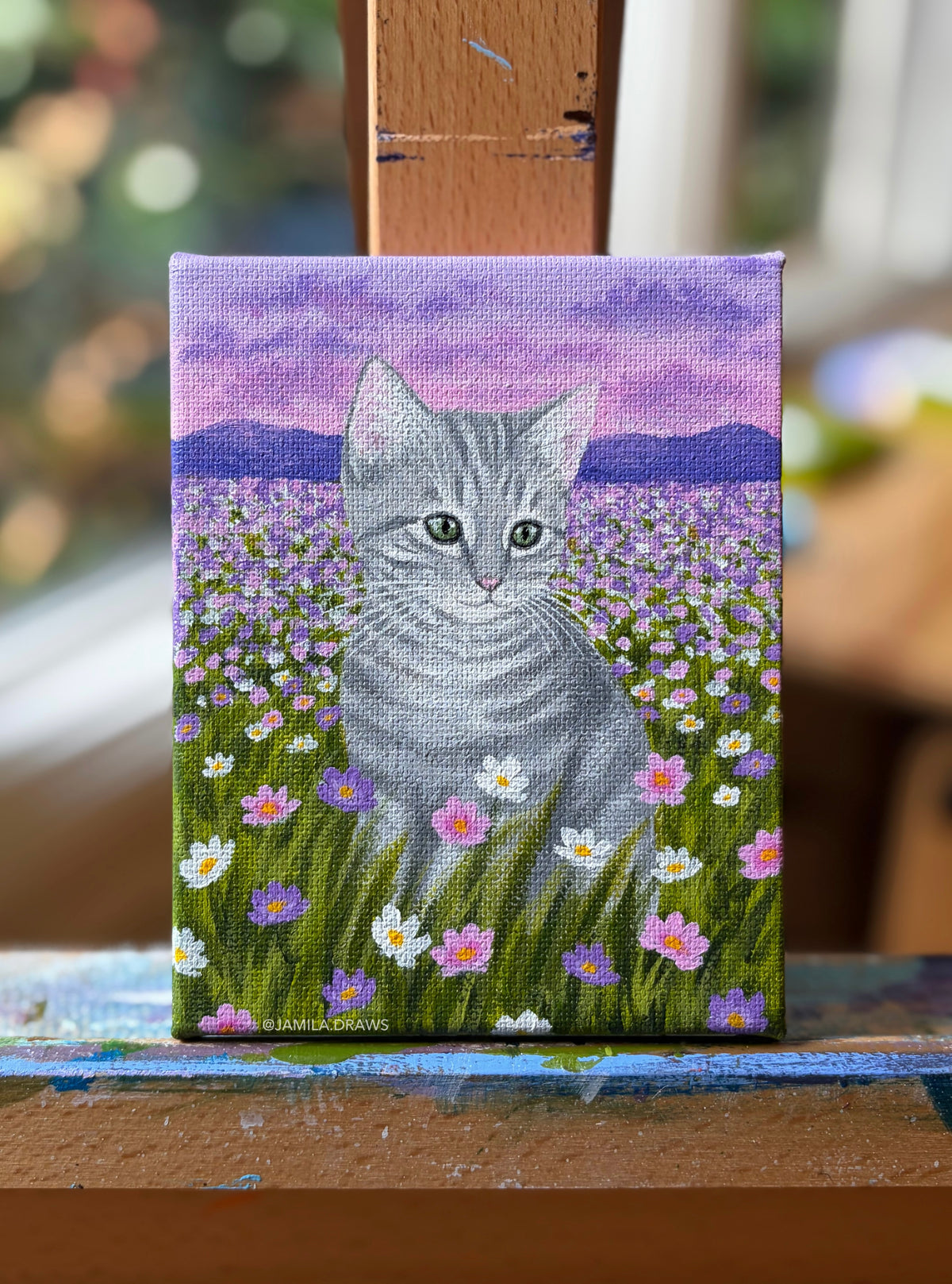 Gray Tabby Kitten | Original Painting