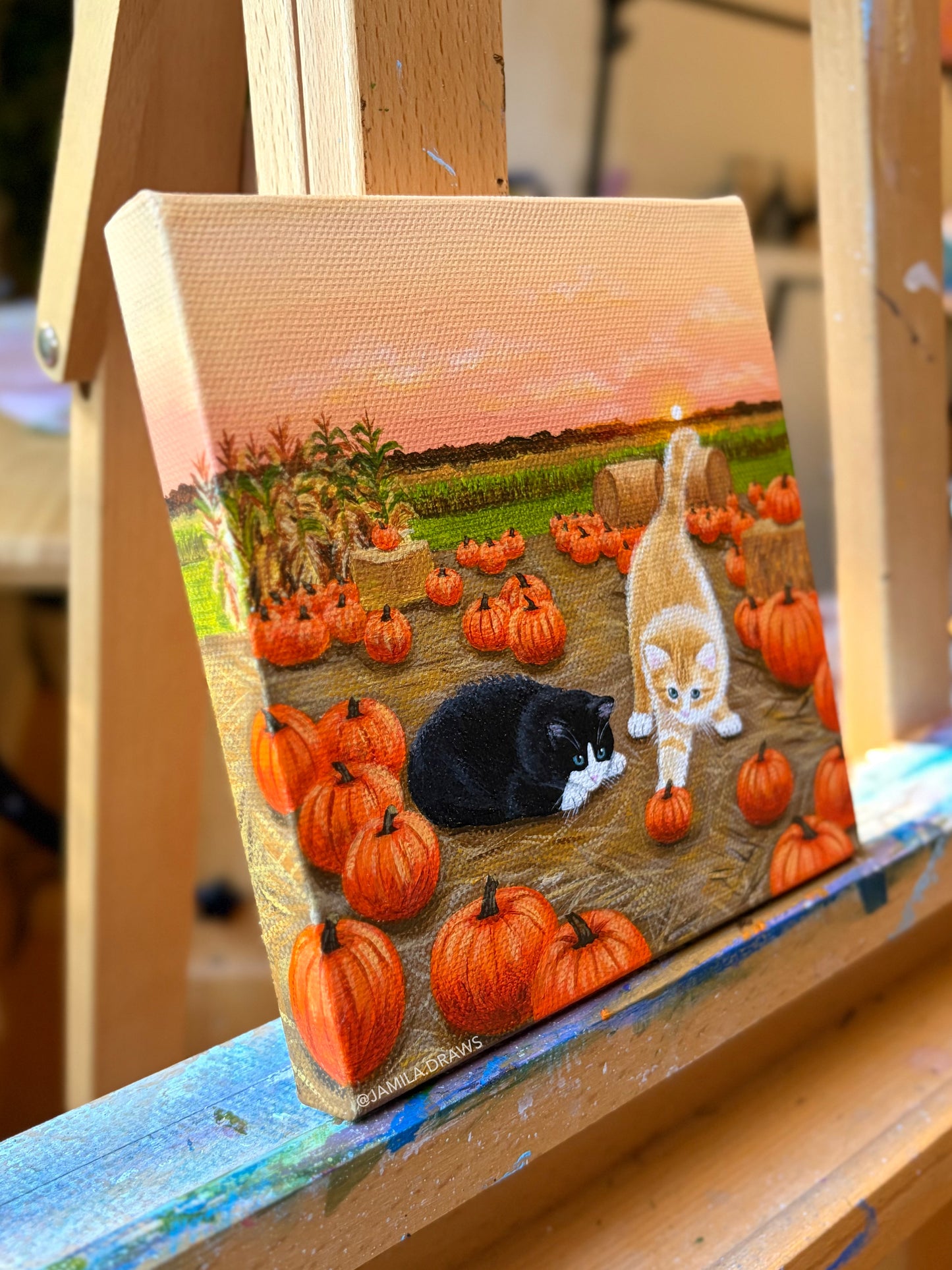 Pumpkin Kittens | Original Painting