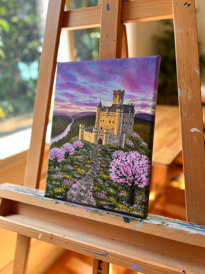Castle Among the Blossoms | Acrylic on canvas