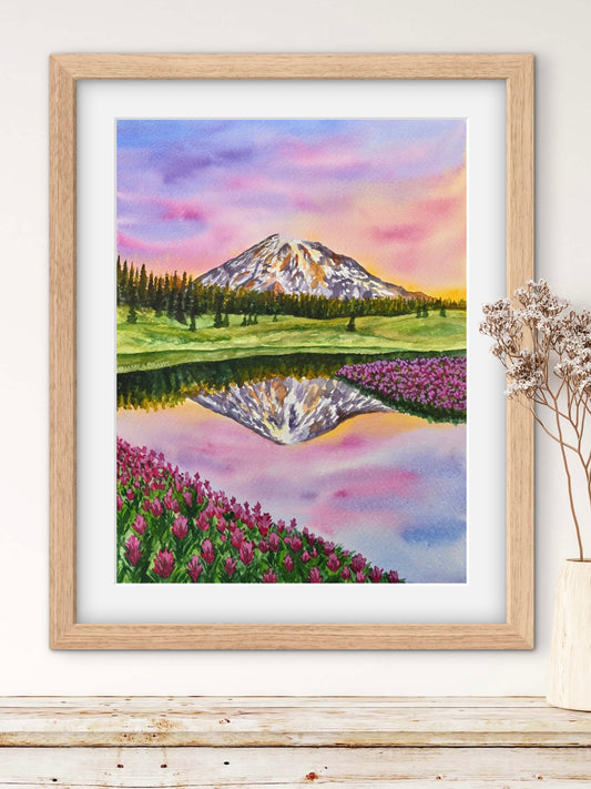 Mount Rainier Sunset Print