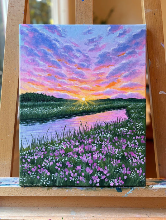 Sunset Meadow | Acrylic on canvas
