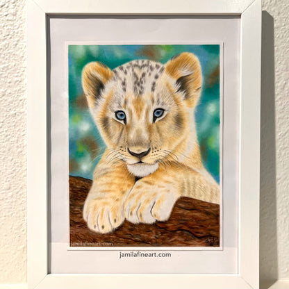 Lion Cub | Pastel pencils on paper
