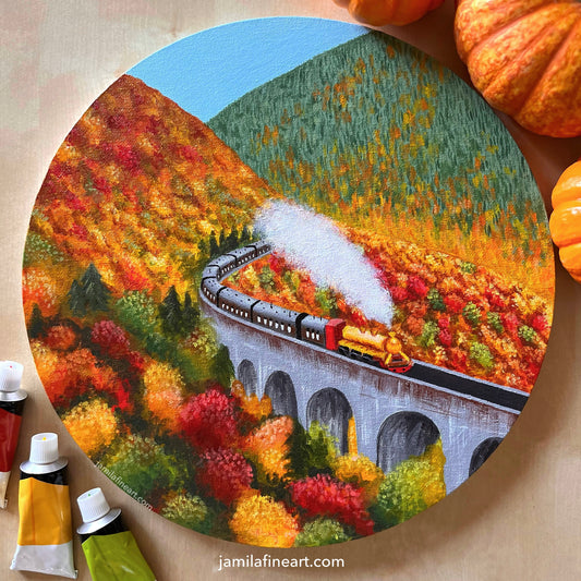 Autumn Train | Acrylic on canvas