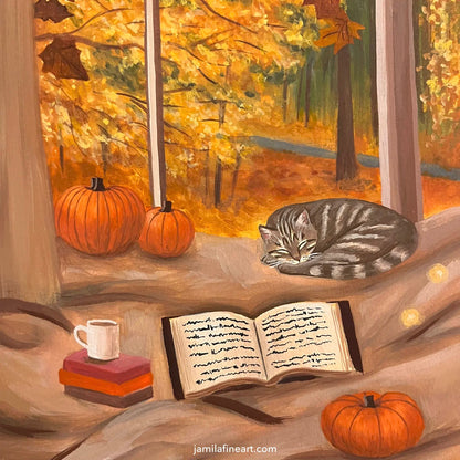 Cozy Evening | Gouache on paper