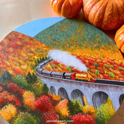 Autumn Train | Acrylic on canvas