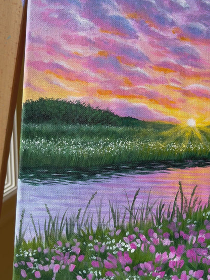 Sunset Meadow | Acrylic on canvas