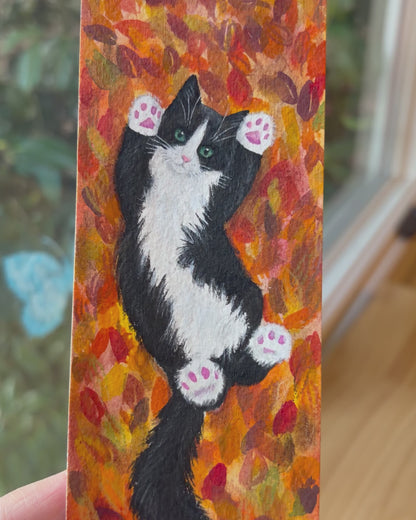 Tuxedo Kitten Bookmark | Original Painting