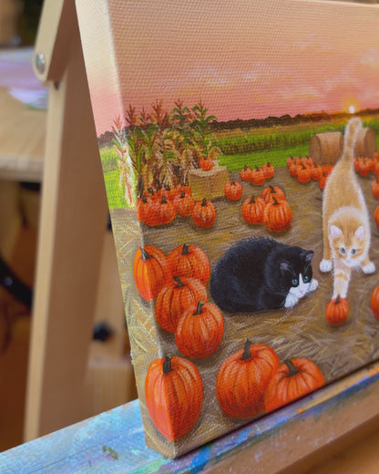 Pumpkin Kittens | Original Painting