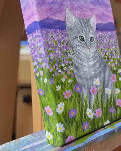 Gray Tabby Kitten | Original Painting