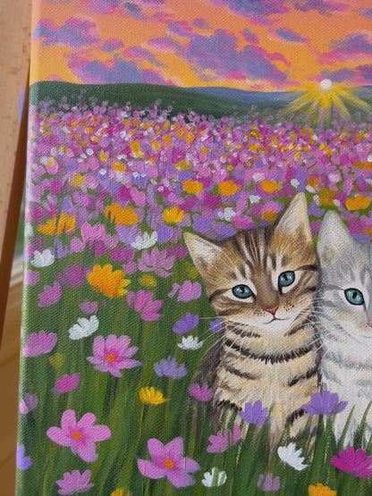 Spring Kittens | Acrylic on canvas